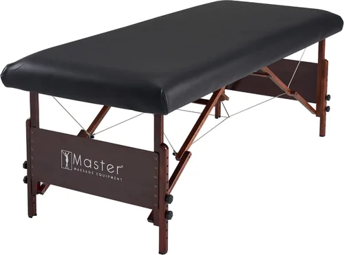 Miniatura 9 de Master Massage Funda de protección de mesa de masaje de cuero de vinilo de poliuretano rectangular universal para mesa de masaje, protector de Negro