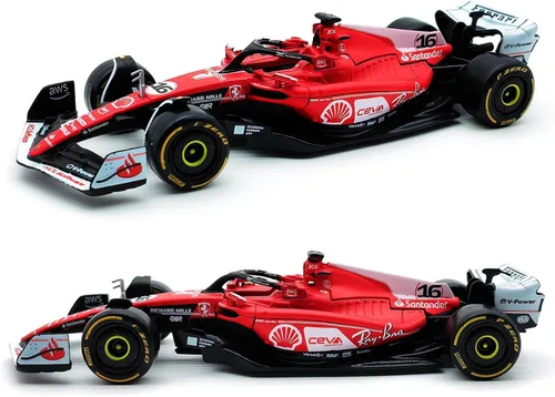 Miniatura 13 de 1/43 F1 2023 SF23 16# Charles Leclerc Scuderia SF23 55# Carlos Sainz aleación coche fundido a presión modelo modelo regalo (1/43 SF23 Monza #16)