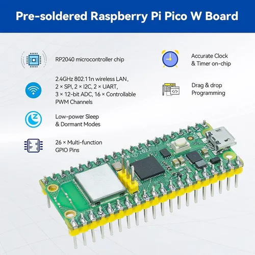 Miniatura 8 de SunFounder Raspberry Pi Pico W Ultimate Starter Kit con tutoriales en línea, cumple con RoHS, más de 450 artículos, 117 proyectos, MicroPython, C/C