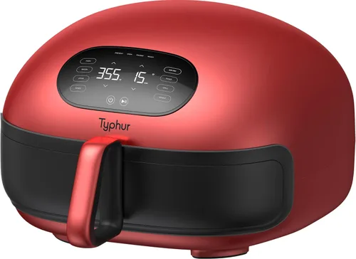 Typhur Dome 2 AI Smart Air Fryer, Large Flat Airfryer with Top & Bottom Heating, Self-cleaning Digital Fryer, PFAS free Ceramic Basket, Fits a 12"