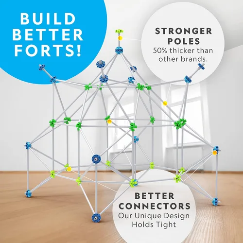 Miniatura 5 de National Geographic Kit de construcción de fuertes para interiores, 225 piezas para juego creativo, juguetes de construcción STEM para niños de 6 a