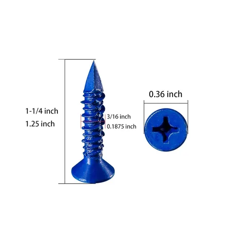 Miniatura 4 de Wensilon Kit de anclajes de pared de plástico para paneles de yeso con tornillos, kit de tornillos de hormigón, juego de anclaje de pared adecuado