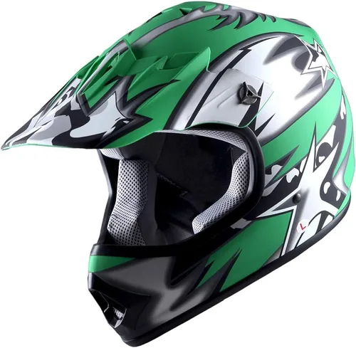 WOW Youth Kids Motocross BMX MX ATV Dirt Bike Moutain Helmet Storm Black Monster Shark Rojo