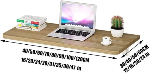 Miniatura 9 de Banco de trabajo montado en la pared para colgar en la pared, mesa plegable de madera maciza, mesa de cocina plegable pequeña, mesa de cocina Blanco