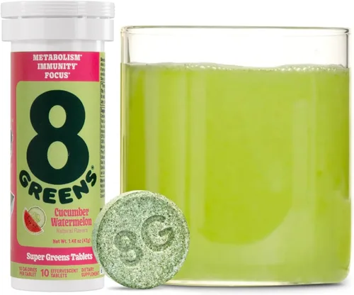 Miniatura 12 de 8Greens - Tabletas efervescentes para el sistema inmune y la energía, elaboradas con 8 vegetales super potentes (3 tubos, 30 tabletas)