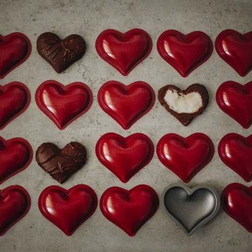 Miniatura 4 de Mini Molde para Tartas en Forma de Corazón - Juego de 20 Batticuori Cuore Tartelette para Hornear - Molde para Tartas con Recubrimiento