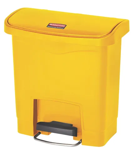 Miniatura 30 de Rubbermaid Commercial Products - Bote de basura Streamline Slim con pedal Papelera de plástico, 4 galones (15 litros), color rojo, con manos