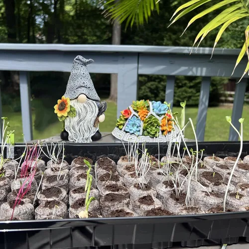 Miniatura 7 de Estatua de gnomos de jardín al aire libre para ocultar llaves, figura de gnomo para decorar el patio, caja de seguridad para llaves de repuesto