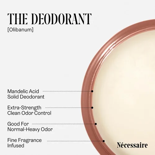Miniatura 4 de Nécessaire The Deodorant Olibanum - Desodorante natural sin aluminio para mujeres y hombres. Tratamiento extra fuerte con ácido mandélico. Libre