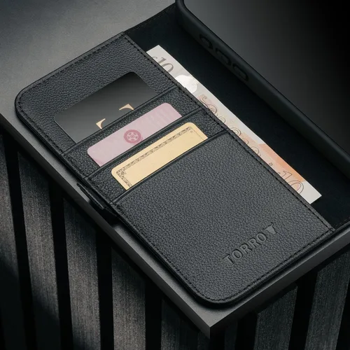 Miniatura 4 de TORRO Funda de cuero compatible con iPhone 17 de 6.3 pulgadas 2025, funda de piel prémium con función atril y ranuras para tarjetas