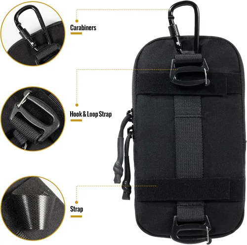 Miniatura 3 de ONETIGRIS Funda para teléfono celular, soporte de cinturón Molle para hombres, para iPhone 17 Pro Max/Air/17/16/15/14/13/12/11/X/XR/XS/8 Plus/7/6