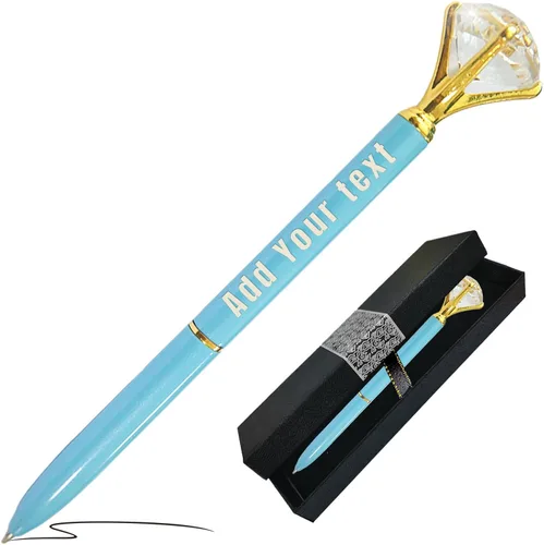 Miniatura 7 de 1 a 500 bolígrafos de diamante personalizados con cristal, bolígrafo de lujo a granel personalizado con texto de nombre grabado, regalo Dia