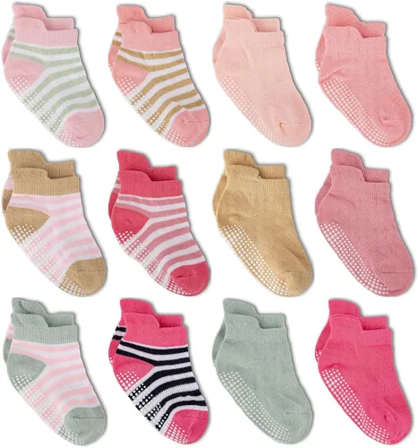Miniatura 23 de Calcetines tobilleros antideslizantes Zaples para bebés con suelas antideslizantes para bebés, niños pequeños, niños y niñas