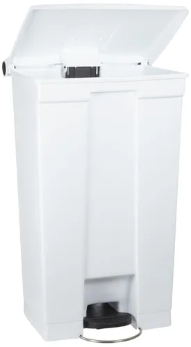 Miniatura 8 de Rubbermaid Commercial Products Bote de basura con pedal de 12 galones con tapa Basurero de manos libres sanitario de uso para residuos médicos