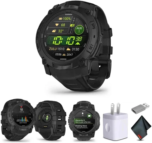 Miniatura 15 de Garmin Instinct 3 45mm, AMOLED, reloj inteligente GPS para exteriores, reloj inteligente táctico de fitness 24/7, 18 días de duración de batería