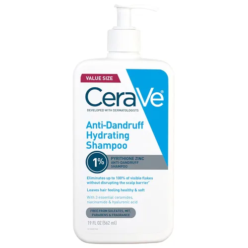 Miniatura 15 de CeraVe Champú y acondicionador hidratante anticaspa, tratamiento de caspa de piritiona y zinc con ceramidas, ácido hialurónico y niacinamida