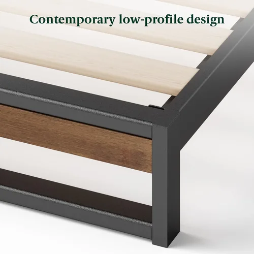 Miniatura 6 de ZINUS Suzanne - Base de cama de plataforma de metal y madera de 37 pulgadas, construcción de madera maciza y acero, no necesita somier, soporte