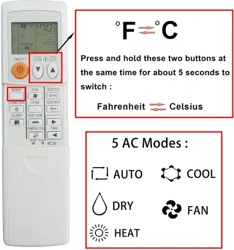 Miniatura 3 de Reemplazo universal para Mitsubishi Electric Mr Slim aire acondicionado mando a distancia para MSZ-GL06NA MSZ-GL09NA MSZ-GL12NA MSZ-GL15NA