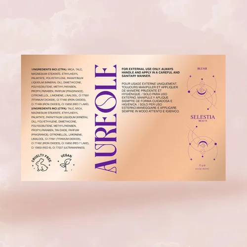 Miniatura 9 de SELESTIA BEAUTY Rubor en polvo para mejillas - Duo Aureole - Rubor rosa de alta pigmentación con acabado mate, fácil de mezclar, 0.53 onzas