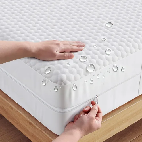 Miniatura 35 de OhGeni Protector de colchón 100% impermeable, almohadilla suave de colchón California King, resistente al pelo de mascotas y a la enuresis de la 1