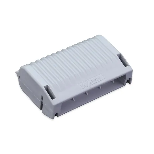 207-1333 | WAGO Gelbox para conectores de las series 221 y 2773 | Protección contra la humedad | Certificado IPX8 | 12 AWG | Gris, carcasa sin