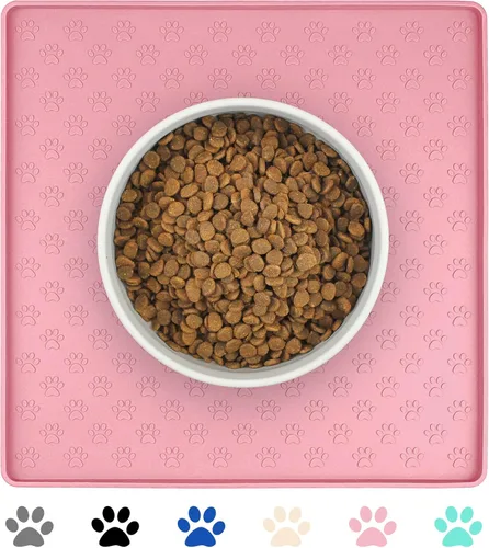 Miniatura 41 de Ptlom - Tapete para mascotas para perros y gatos, impermeable de silicona para cuencos de alimentación de mascotas para comida y agua, para perros