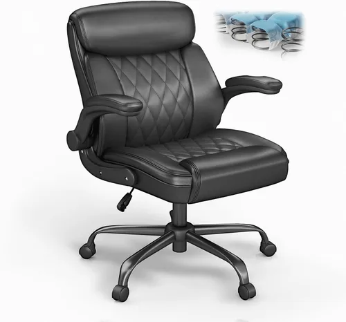 Miniatura 9 de Silla de Oficina Ejecutiva AnyGod, Sillas de Escritorio Ergonómicas y Cómodas para Computadora con Reposabrazos Abatibles, Soporte Lumbar, Respaldo