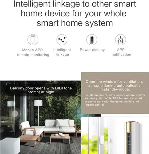 Miniatura 4 de Sensor de puerta WiFi: detectores inteligentes de puerta abierta/cerrada, sensor de ventana inalámbrico con alerta de notificación de aplicación