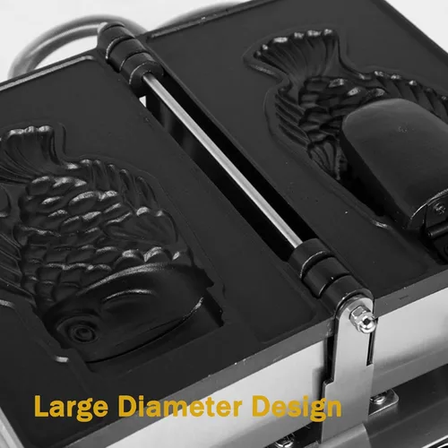Miniatura 8 de Taiyaki - Plancha para hacer gofres de pescado, máquina eléctrica Taiyaki, máquina para hacer gofres de mermelada o helado de uso comercial