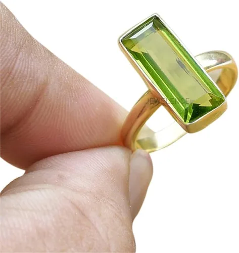 Miniatura 93 de Anillo de plata de ley maciza superpuesta de oro amarillo de 18 quilates para mujer, anillo de compromiso de plata esterlina, juego de bisel