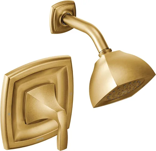 Moen Voss T2692EPBG - Kit de moldura de ducha de rendimiento ecológico Posi-Temp de oro cepillado