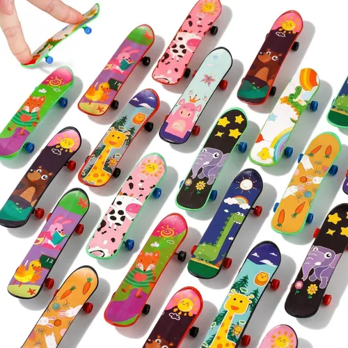 LovesTown 50 patinetas de dedo para recuerdos de fiesta, mini patineta para dedos, juguetes de regalo para niños, cumpleaños, bolsas de regalo,