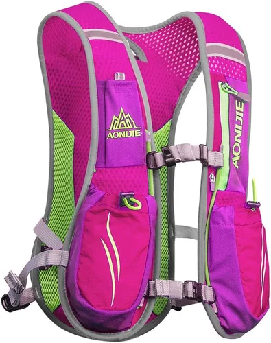 AONIJIE Hydration Vest Pack Backpack 5L 5.5L Marathoner Running Vest Race Hydration for Women and Men Trail Run Hiking Jogging Rojo