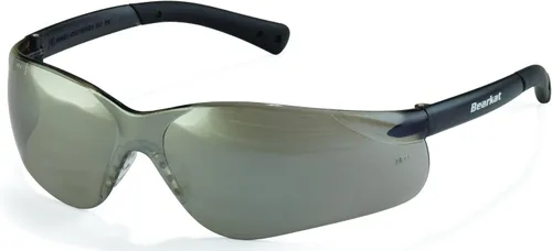 MCR Safety Lentes BearKat BK3 de las gafas con la capa resistente a los arañazos y la protección ULTRAVIOLETA Lente de espejo plateado