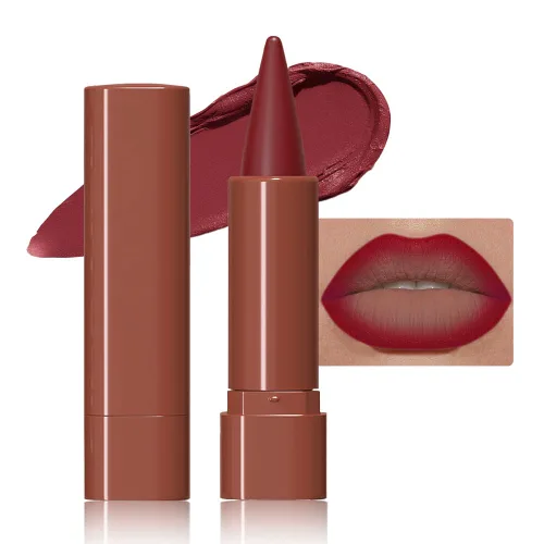 Juegos de delineador de labios mate Nude, de ligero a oscuro, lápiz labial de terciopelo de alto pigmento para maquillaje diario, para mujeres,
