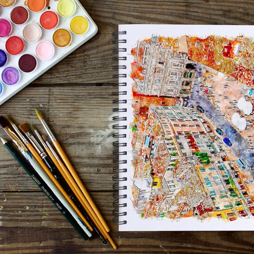 Miniatura 8 de FIXSMITH Cuaderno de bocetos de 9 x 12 pulgadas, 200 hojas (68 libras/3.53 oz/m²), paquete de 2 (100 hojas cada uno), papel de dibujo sin ácidos
