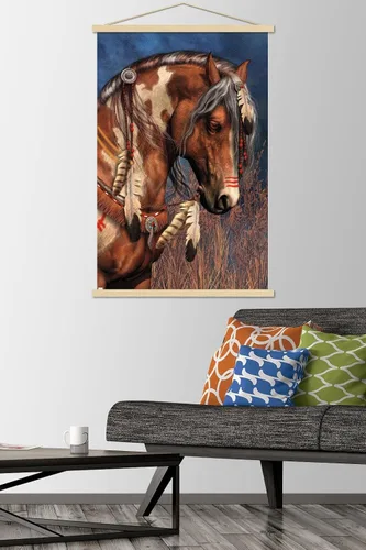 Miniatura 2 de Trends International Laurie Prindle - Póster de pared de poni de guerra, 22.37 x 34.00 pulgadas, paquete de impresión premium y colgador de madera