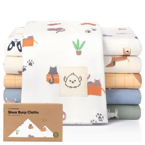 Miniatura 26 de Paños orgánicos para bebés niño y niña - Juego de 6 toallas grandes de algodón para eructar, paños para baba, súper absorbentes, ultra suaves