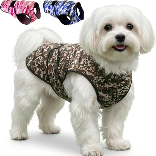 Miniatura 11 de Chaleco refrescante para perros, 2 capas de enfriamiento con tela de microfibra suave, ligero, ajustable y cómodo, protección UV para perros