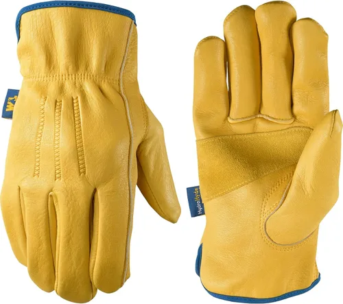 Wells Lamont Guantes de trabajo de cuero completo HydraHyde para hombre con ajuste deslizable | Resistente al agua | XX-Grande (1168XX)