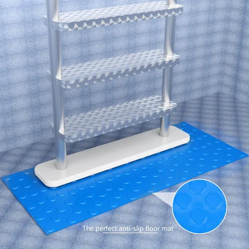 Miniatura 4 de DECOHS Alfombra de escalera de piscina, 9 x 36 pulgadas, antideslizante, alfombrilla protectora para piscina sobre el suelo, escaleras, escaleras