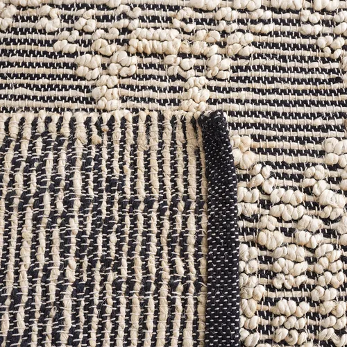 Miniatura 7 de SAFAVIEH Natural Fiber Collection NF383A - Alfombra de pasillo de 2 pies 3 pulgadas x 8 pies, color rubor y negro, tejido plano, diseño geométrico