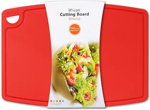 Miniatura 24 de Liflicon Tablas de corte de silicona gruesas para cocina, juego de tablas de cortar/esteras de silicona de 2 piezas extra grandes 37 cm x 26.5 cm