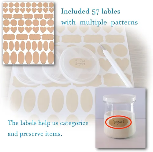 Miniatura 6 de Tapas para tarros de yogur para Oui – Paquete de 12 tapas para Oui, tapas de contenedores de yogur de plástico transparente 12+1