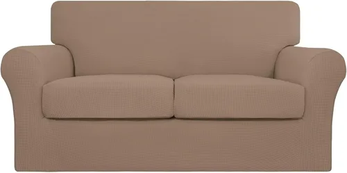 Miniatura 57 de Easy-Going - 4 piezas de funda elástica para sofá de gran tamaño para perros, lavable, para 3 cojines separados, protector de muebles elástico