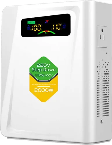 Miniatura 7 de Transformador de 220 V a 110 V de 1000 W, convertidor de voltaje de energía sin ruido, con diez funciones de protección, adecuado para máquinas