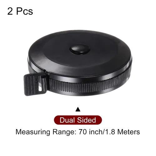 Miniatura 3 de HARFINGTON 2 cintas métricas redondas retráctiles de 4.9 ft/60 pulgadas, tamaño de bolsillo para medidas de cuerpo, tela, costura y manualidades