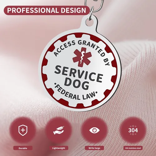 Miniatura 3 de Etiqueta de perro de servicio industrial para cachorros para animales de servicio, perros de apoyo emocional y perros de terapia, totalmente