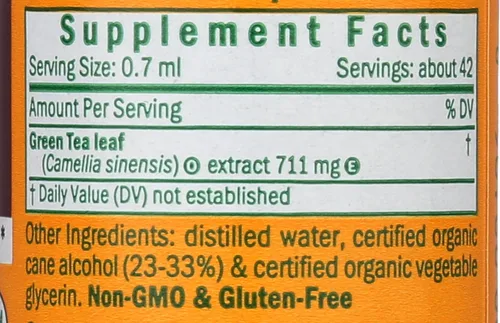 Miniatura 3 de Herb Pharm Gotas de extracto líquido de té verde orgánico certificado, 1 oz