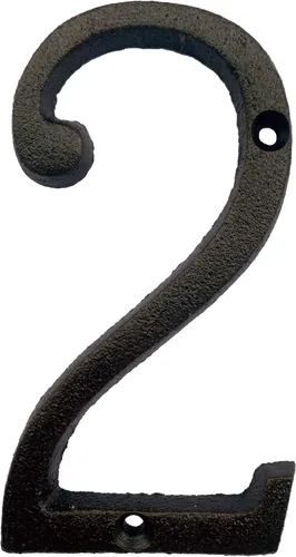 Miniatura 28 de BetLight Número de casa de hierro fundido de 5.5 pulgadas de alto, números de dirección de casa sólidos, elegante acabado marrón negro, fácil